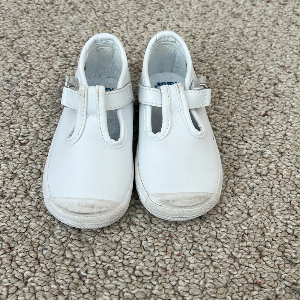 Keds leather Velcro slip ons